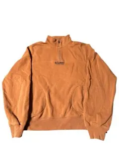 STUSSY ストューシー ハーフジップ スウェット オレンジ M