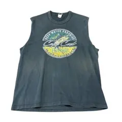タンクトップ　リメイクTシャツ　カジキ　ブラック　JERZEES 古着　8jのサムネイル