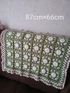 グラニースクエア♥ぷっくりお花のマルチカバー♥かぎ針編み