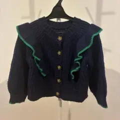 CIAOPANIC TYPY 配色フリルニットカーディガン