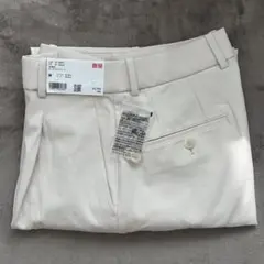 UNIQLO タックワイドパンツ M ナチュラルベージュ