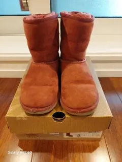 UGG　赤茶 キッズムートンブーツ サイズ2 21cm