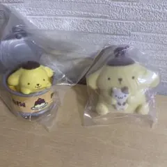 ポムポムプリン　サンリオ　ガチャガチャ カンキャラ　ふわわフロッキーマスコット