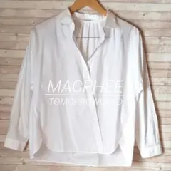 MACPHEE/TOMORROWLAND ホワイトコットンシャツブラウス