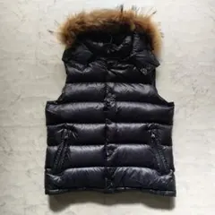 y2k 00s キャンプセブン CAMP7 光沢 ダウンベスト M リアルファー