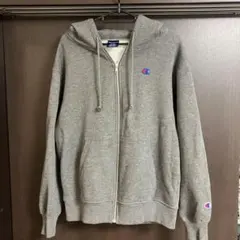 Champion グレー フルジップパーカー