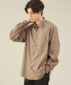 green label relaxing TRフラノ シャツ S ベージュ