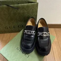美品】 GUCCI シェリーライン インターロッキングG 厚底 ブーツ 35