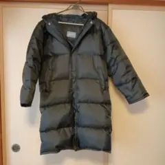 m*ん様 ブラックロング ダウンジャケットМ　大きめ