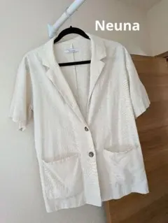 Neuna アイボリー ショートスリーブジャケット　綿　麻のサムネイル