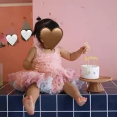 ベビードレス 90サイズ ピンク フリル