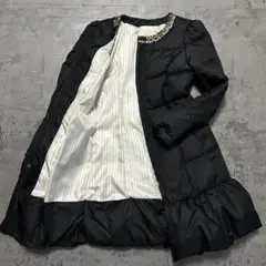 未使用級 Chesty ビジュー ダウンコート ブラック 人気