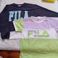 FILA クロップドTシャツ ネイビー
