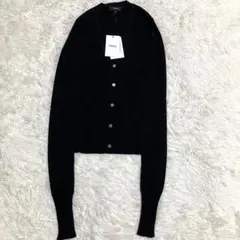 未使用タグ付 セオリー ウール リブニット カーディガン 長袖 黒 ブラック