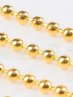 ハンドメイドパーツ 金属パーツ 接続金具 ボールチェーン ゴールドカラー 4m売