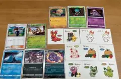 【匿名配送】ポケモンパンシール、カード一式