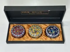 SILK ROAD 手描き装飾 小物入れ 3個セット
