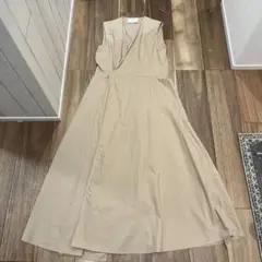 MARIED'OR ノースリーブラップワンピース ベージュ
