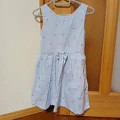 H&M 水色 ノースリーブワンピース 140cm