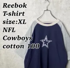 US古着ReebokリーボックNFLチームロゴTシャツカウボーイズ