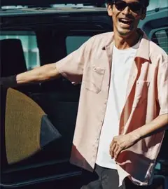 WORKMAN 半袖シャツ Mサイズ ピンク