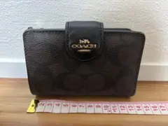 COACH 二つ折り財布 ブラックブラウン