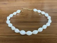 ホワイトストーン風 ネックレス（36〜40cmアジャスター付、約50g）