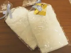 【新品未使用】高級　ホワイト　刺繍タオル　ハンカチ2枚セット