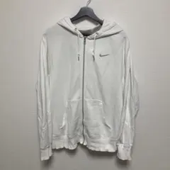 Nike ナイキ　ホワイト ブリーチジップアップパーカー XL