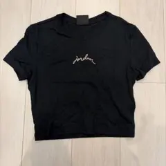 JORDAN ロゴ刺繍 クロップドTシャツ ブラック Sのサムネイル