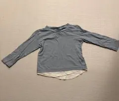 水色 長袖カットソー 80cm
