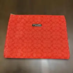 COACH シグネチャー ポーチ レッド