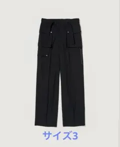 AURALEE WOOL HERRINGBONE CARGO PANTS