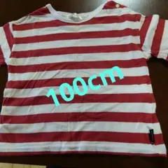 赤と白のストライプ半袖Tシャツのサムネイル