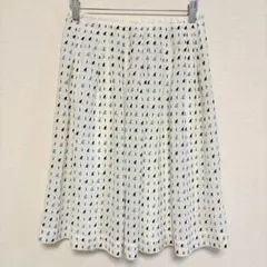【美品】【コージワタナベスティル】 ホワイトヨット柄 スカート　9/M【z70】のサムネイル