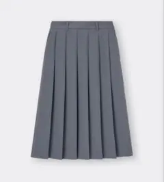 GU グレー プリーツ　ミディアムスカート