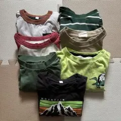 100cm 長袖Tシャツ 7枚セット まとめ売り 男の子 西松屋 保育園