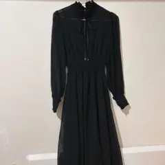 ROJITA ワンピース レースアップロングシフォンワンピース