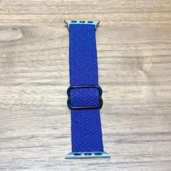Apple watch アップルウォッチ　バンド　ネイビー　シンプル　織柄