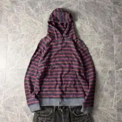 00s grunge striped hoodie Parker 平成　y2k