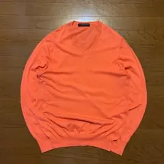 TOMORROWLAND tricot Vネック ニット オレンジ XL サマーのサムネイル
