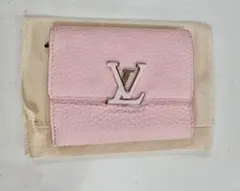 ルイヴィトン カプシーヌ コンパクトウォレット ピンク LV 三つ折り財布