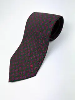 dunhill ダンヒル シルク100% ペイズリー柄 ネクタイ グリーン 緑のサムネイル