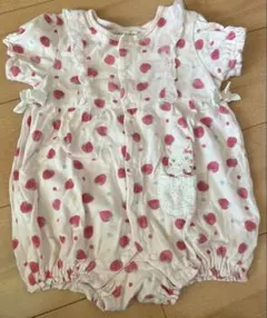 ◆いちご柄 ロンパース 80◆クーラクール