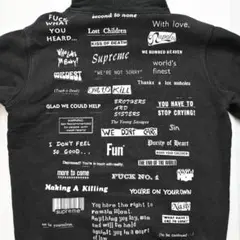 supreme シュプリーム Stop Crying ロゴ パーカー