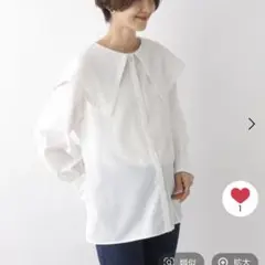 LEPSIM 【産前・産後対応】マタニティ／ケープカラー2WAYブラウス