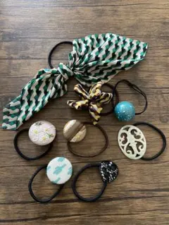 【美品】飾り付きヘアゴム8点セット（まとめ売り）