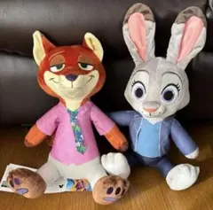 ズートピア2 ニック・ワイルド & ジュディ・ホップス Ｌぬいぐるみ ペア