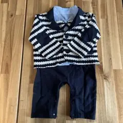 【美品】ベビー　セレモニースーツ ロンパース　蝶ネクタイ