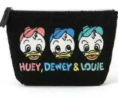 Disney ドナルド　ヒューイ、デューイ、ルーイ　モコモコポーチ